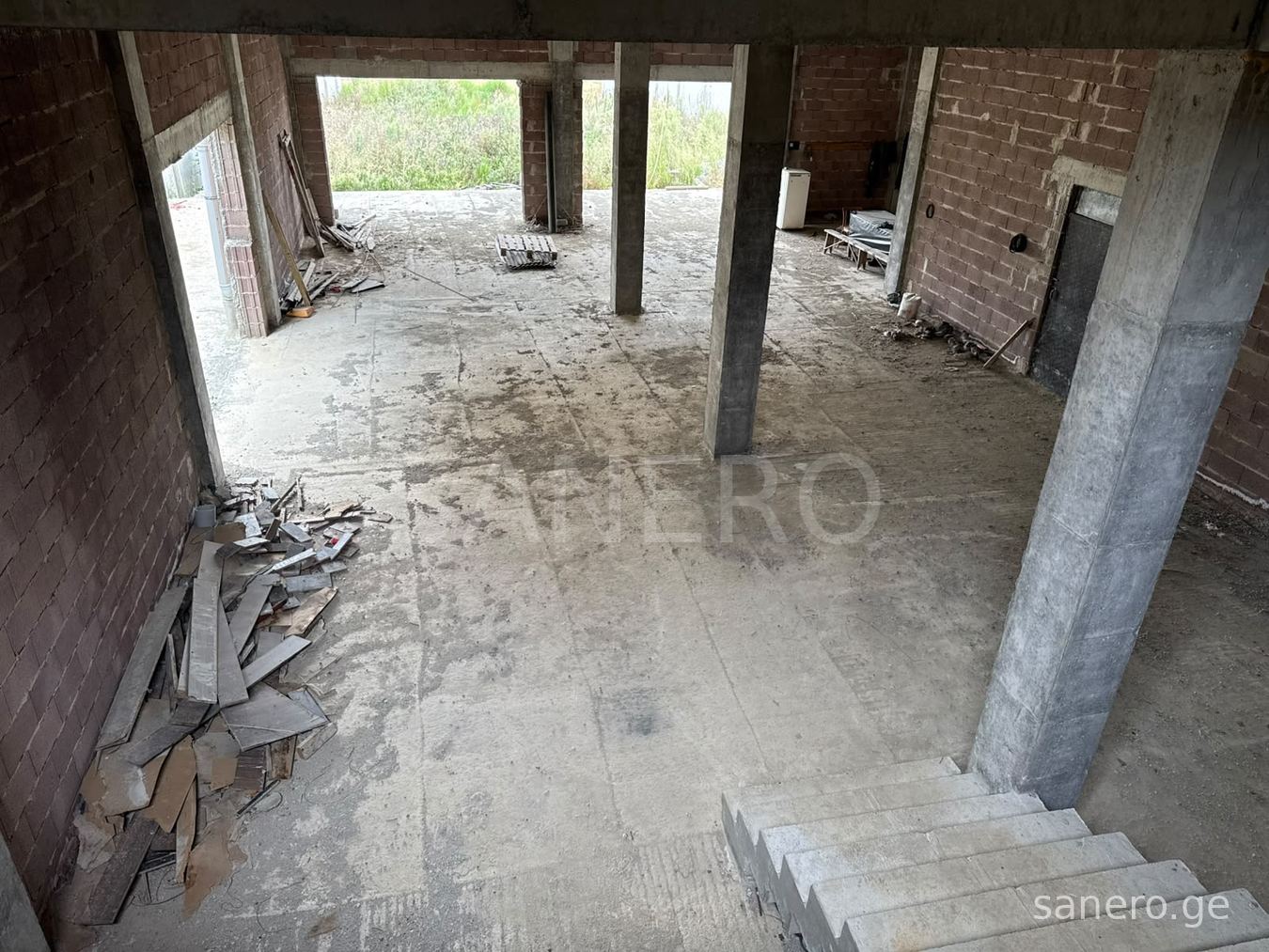 Unfinished ground-floor interior