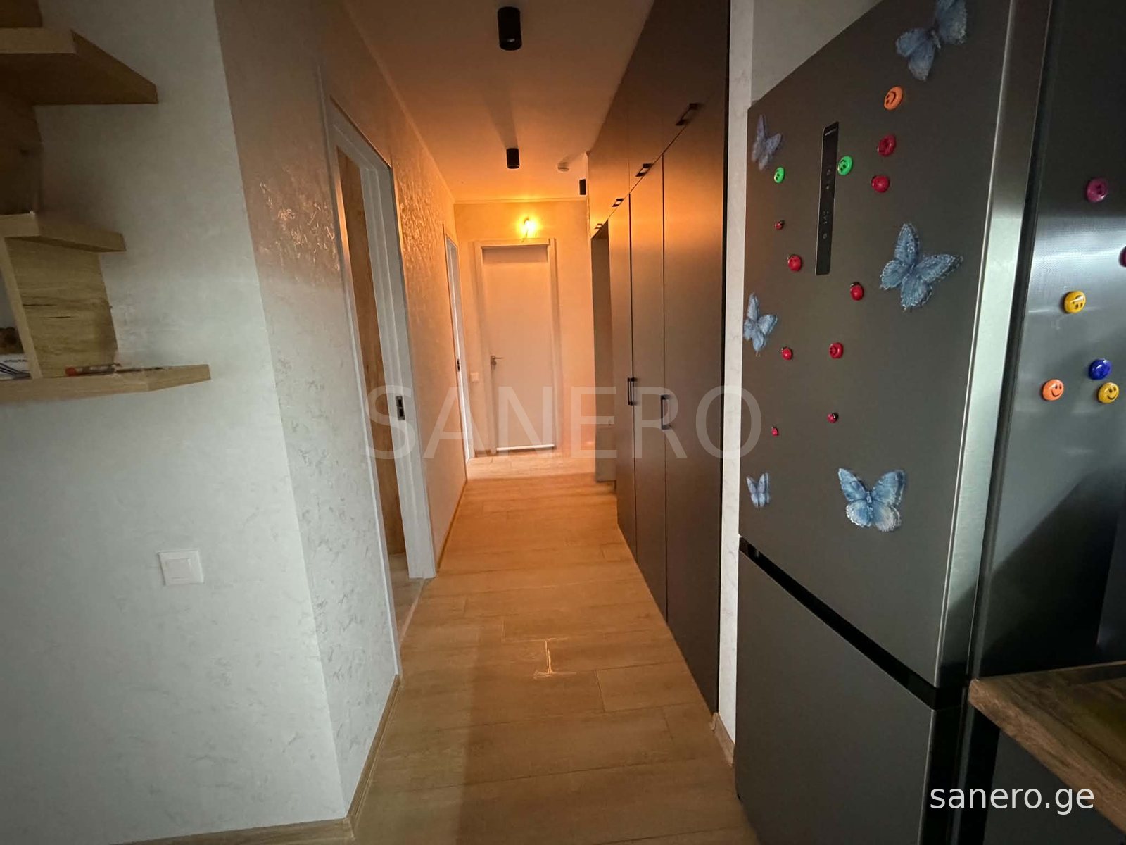 Hallway with built-in wardrobes